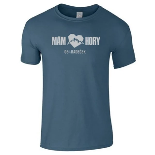 Triko unisex Mám rád hory – O5 a Radeček – indigo blue
