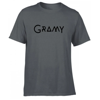 Triko unisex Gramy charcoal (černý nápis)