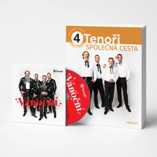 Balíček CD Vánoční + kniha Společná cesta – limitovaná edice s podpisy