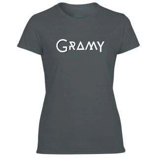 Triko dámské Gramy charcoal (bílý nápis)