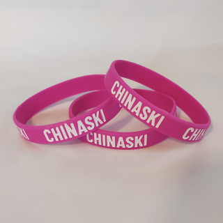 Náramek silikonový s ražbou Chinaski – růžový